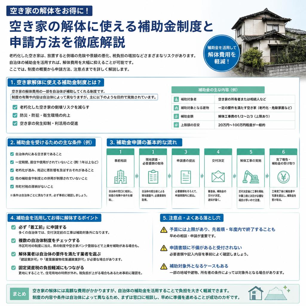 解体補助金と申請方法