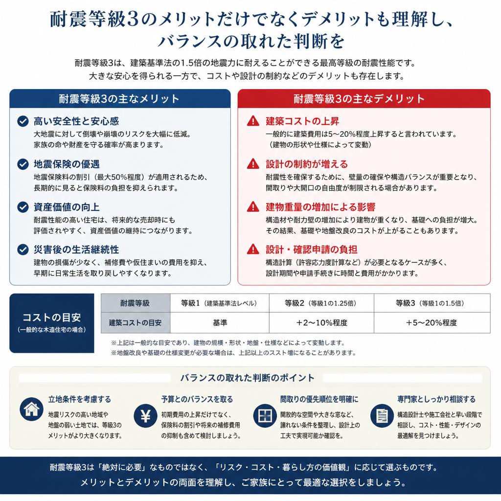 耐震等級3のデメリット