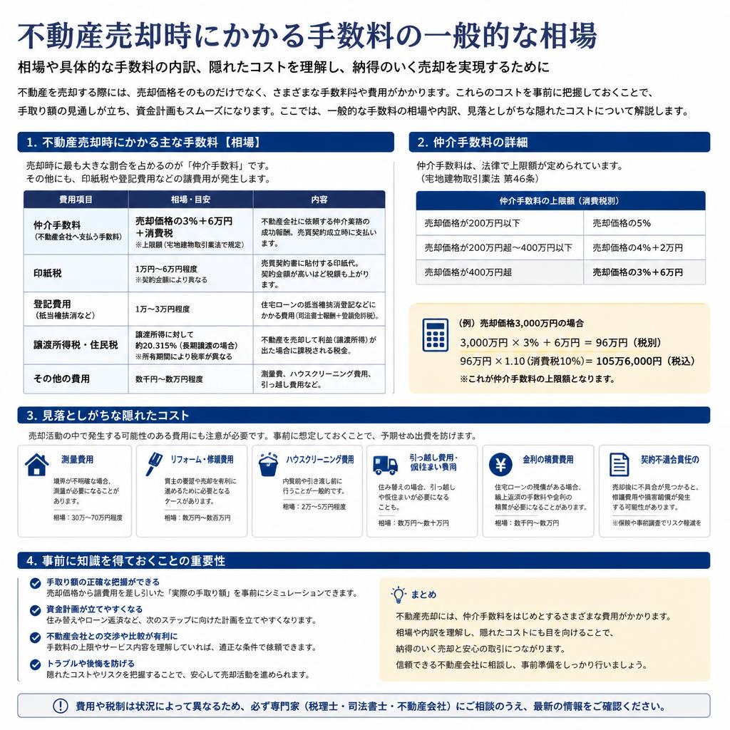 不動産売却手数料の相場を知ろう