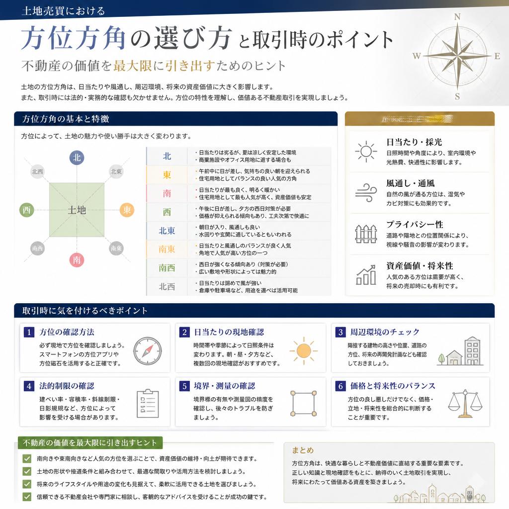 土地売買時の注意点と方位方角